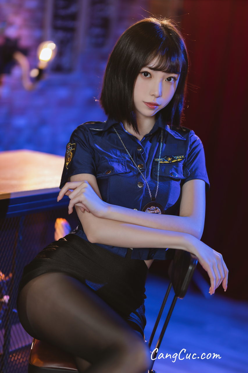 Coser@许岚LAN – 黑丝女警